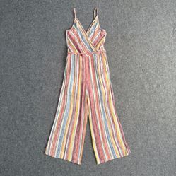 Multicolor Striped Sleeveless Wide-Leg Jumpsuit