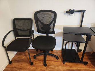 Portable desk and chairs
