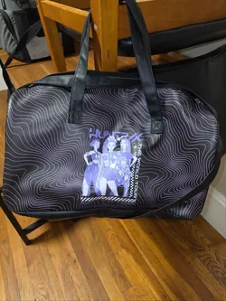 K-Pop Demon Hunters HUNTR X World Tour Black Purple Duffel Bag
