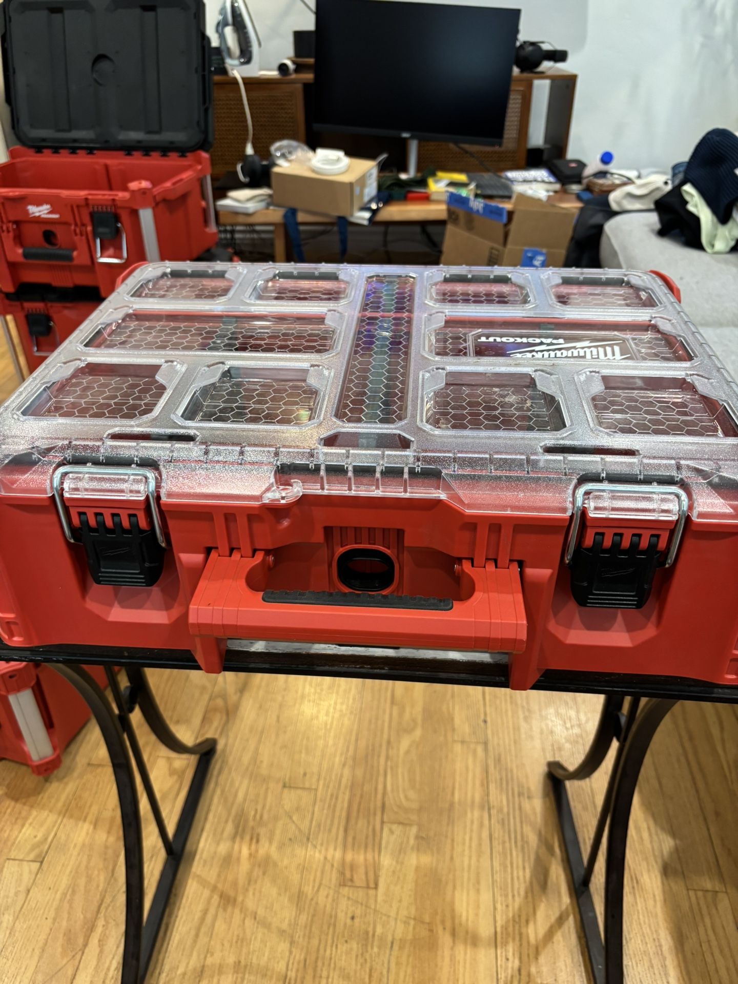 Milwaukee PACKOUT 20 in. Deep Small Parts Organizer with 6 Compartments and Quick Adjust Dividers