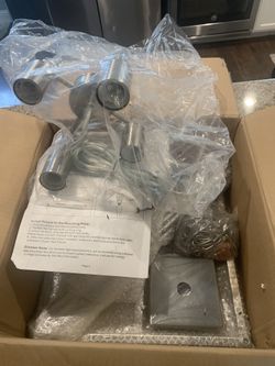 New Brushed Nickel 4 Light Chandelier