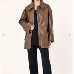 NICHOLAS Faux Leather Oversized Jacket New