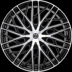 24x9.0 6x135 / 6x139.7 +25 MASSIV 925 EXECUTIVE BLACK & MACHINED WHEELS