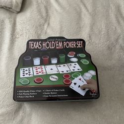 Poker Chips And Table Cover