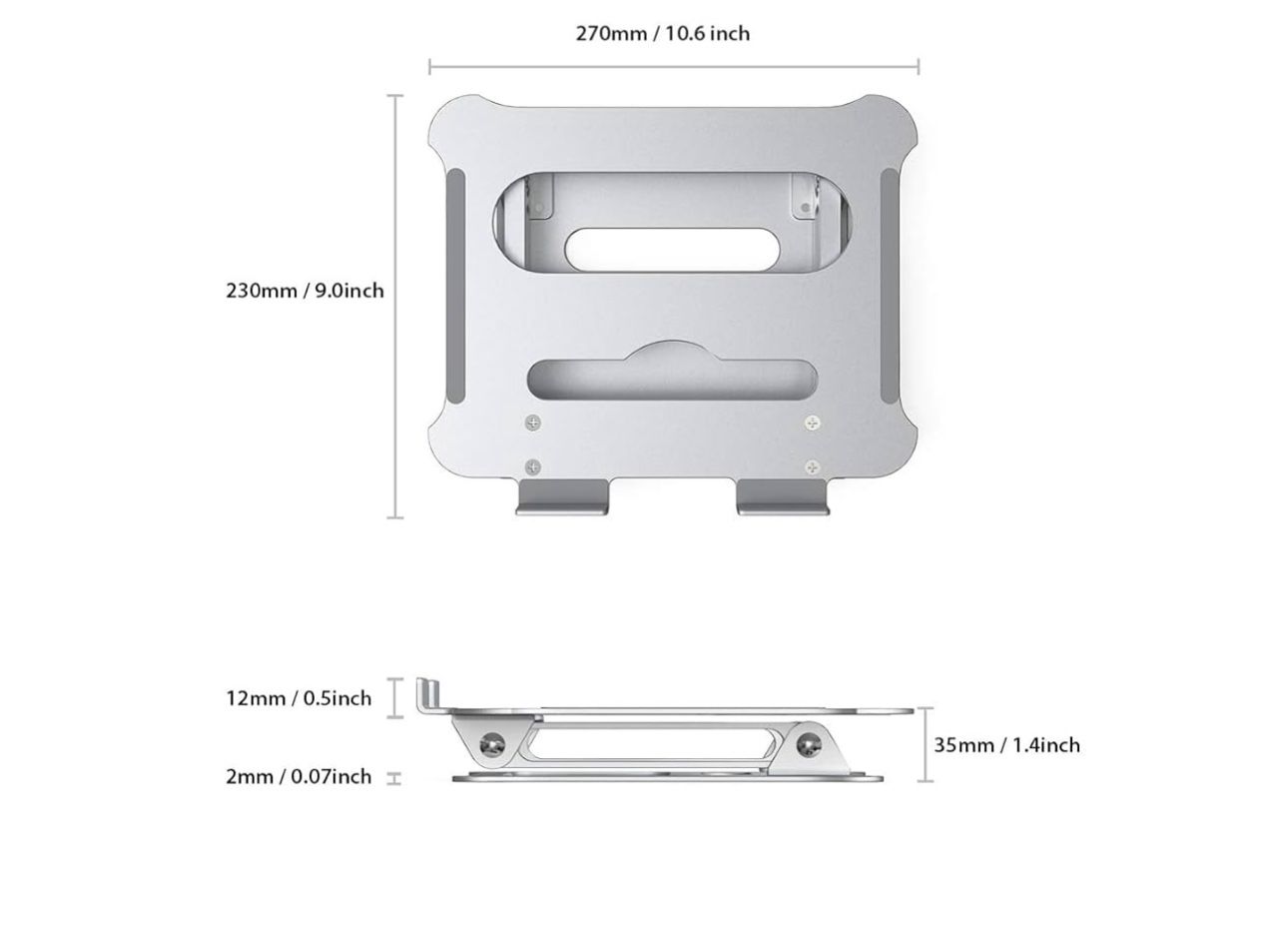  Laptop Notebook Stand, Foldable Laptop Stands Adjustable Notebook Holder Aluminum Laptop Riser Ergonomic Desktop Holder for Tablets, ipad, Notebook