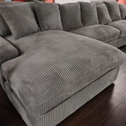New Corduroy Sectional Sofa 146 X 90