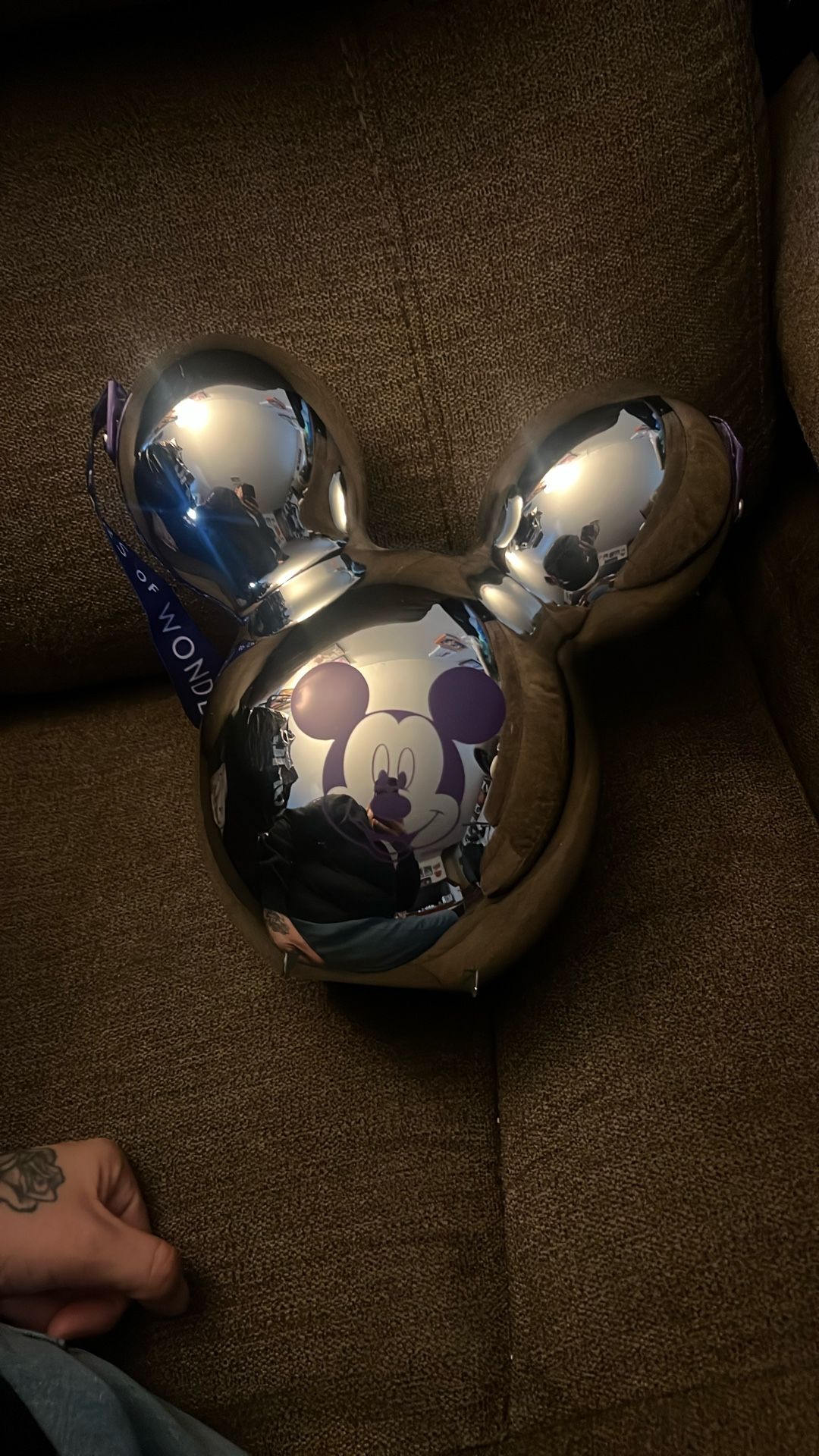 Disney Parks 100 Year Anniversary Popcorn Bucket Disneyland Silver Mickey Mouse