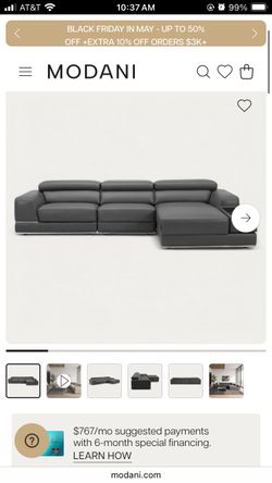 Modani Leather Couch 