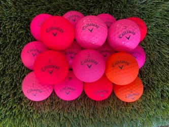 18 Callaways , pink , red and orange color golf ⛳️ balls