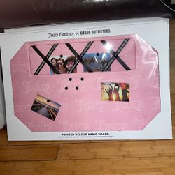 Juicy Couture X Urban Outfitters Pink Velour Wall Memo Board Nib Nwt