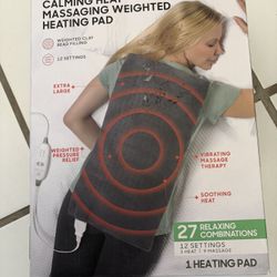 Massaging weighted heating pad 