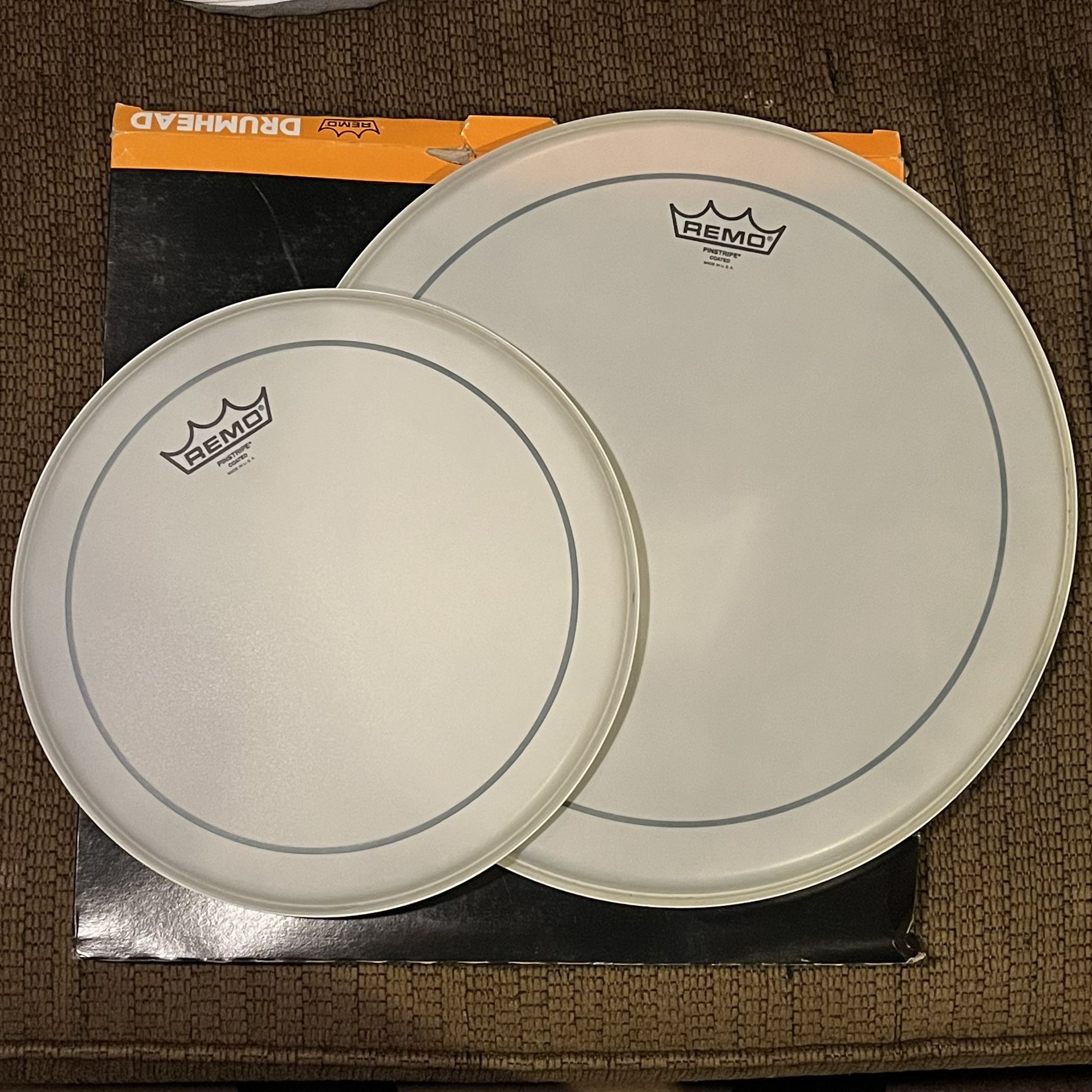 BRAND NEW Remo Pinstripe 12” & 16” Drumheads