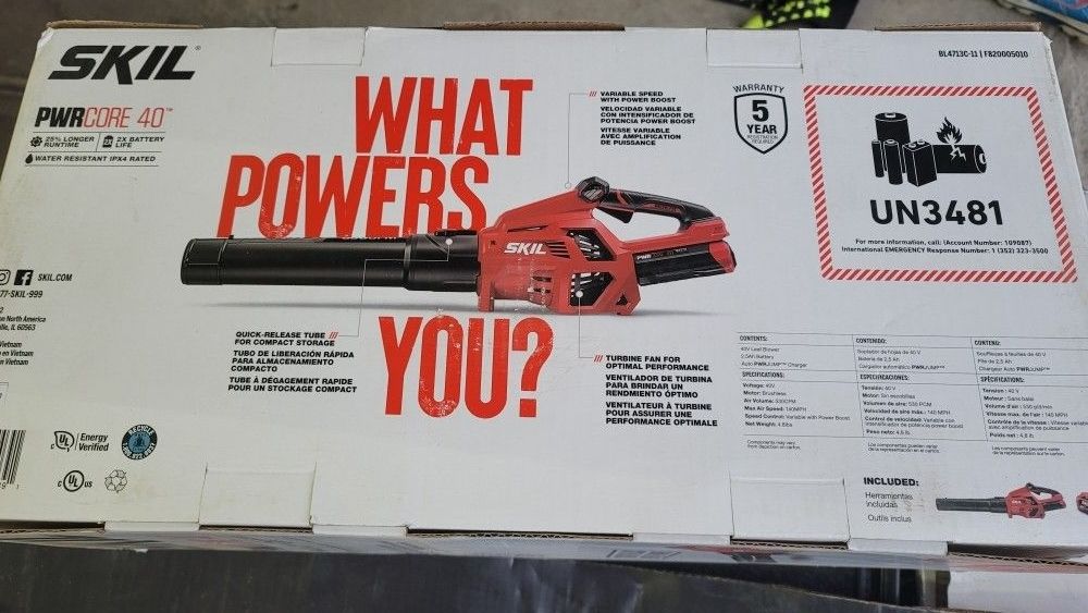 Skill 40v Cordless Electric Trimmer And Leaf Blower Skil