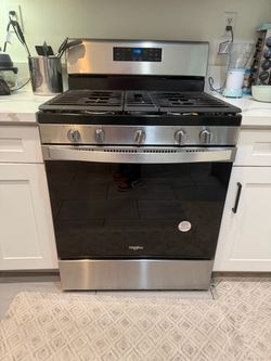 Stainless steel Whirlpool stove and microwave