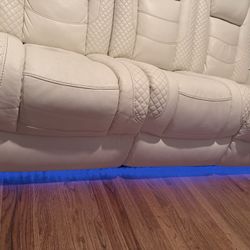 Ashley White Leather Sofa &  Loveseat