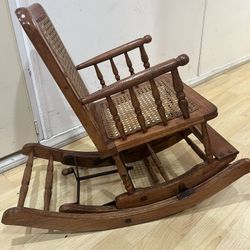 Vintage Rocking Chair And High Chair 