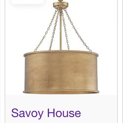 Beautiful Gold Drum Pendant Light