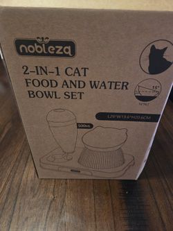 Brand New 2 In 1 Cat/ Small Dog Food And Water Bowl Set