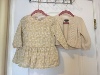 Baby gap dress with sweater 12-18m