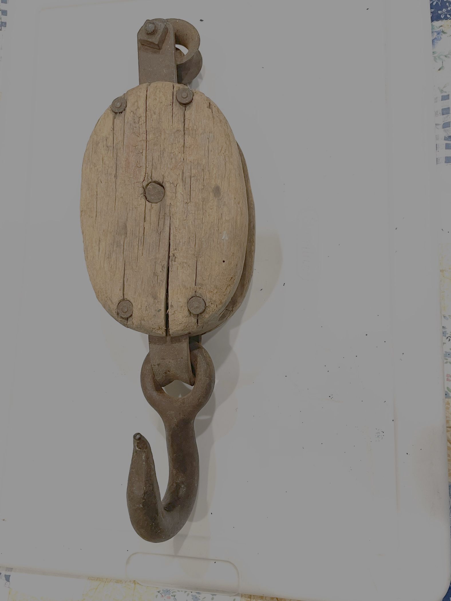 Vintage Farm Pulley For Heavy Items