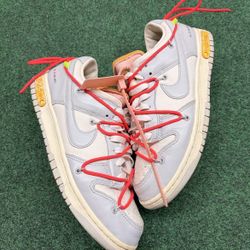 NIKE DUNK LOW OFF WHITE LOT 6 SIZE 10.5