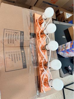 Rose Gold 5 Light Plug in Vanity Light