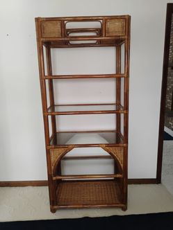 Rattan shelf