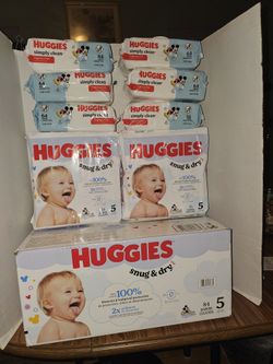 Huggies Size 5 And Wipes 