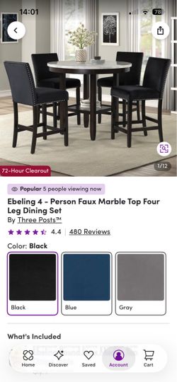 4 person dining set