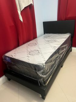 Twin bed frame and Mattres