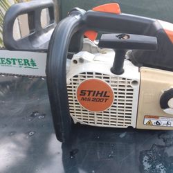 Sthils Ms200t Commercial Gas Powered Top Handle Tree Climbing Chainsaw