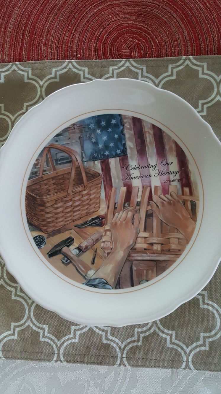 LONGABERGER 2004 celebrating our American heritage plate