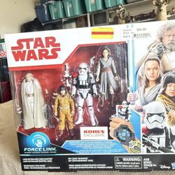 Star Wars Force Link Action Figures Complete Set of 4 Kohls Exclusive NEW  Mib