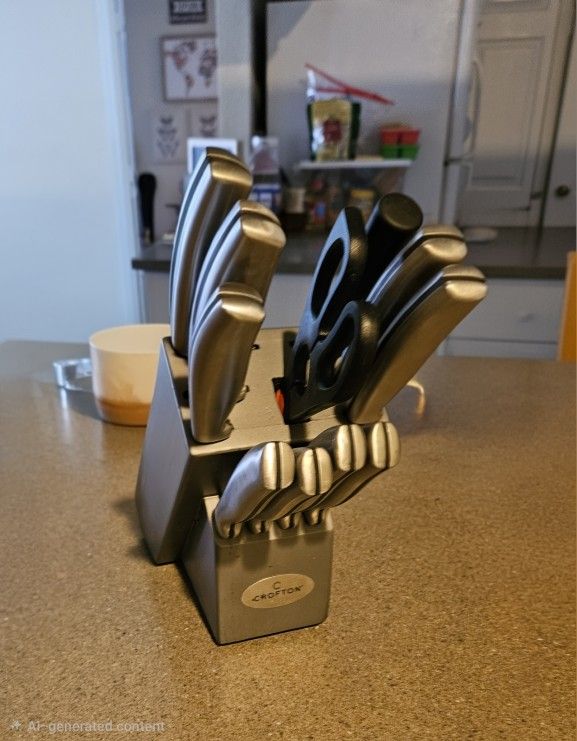 Crofton 11-Piece Kitchen Knife Set with Wooden Block