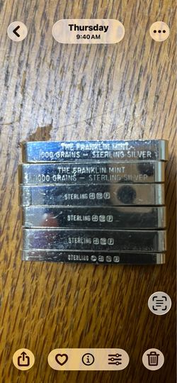 Franklin mint silver ingots 5500 grains