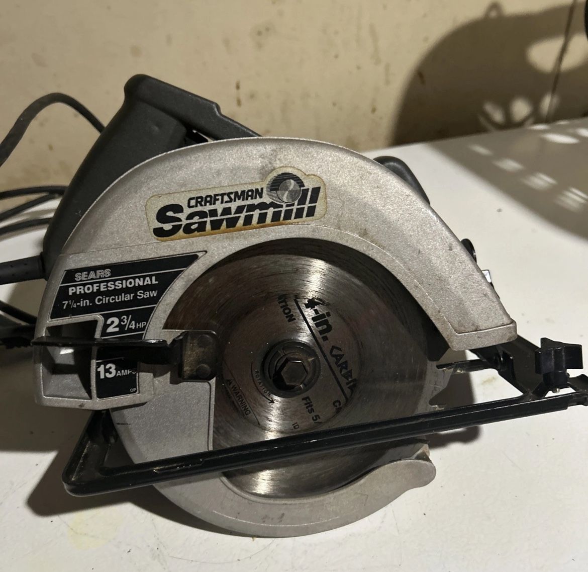 CRAFTSMAN SAWMILL 7 1/4" CIRCULAR SAW MODEL (contact info removed)20 2. 3/4 HP- 120v Vintage