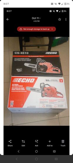Echo CS-4510 and CS-590 Gas Chainsaws Bundle