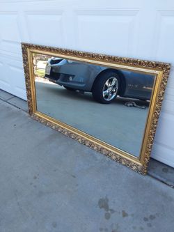 50 x 30 wood vintage  mirror