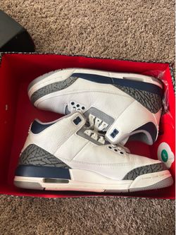 Air jordan 3 retros white/midnight navy