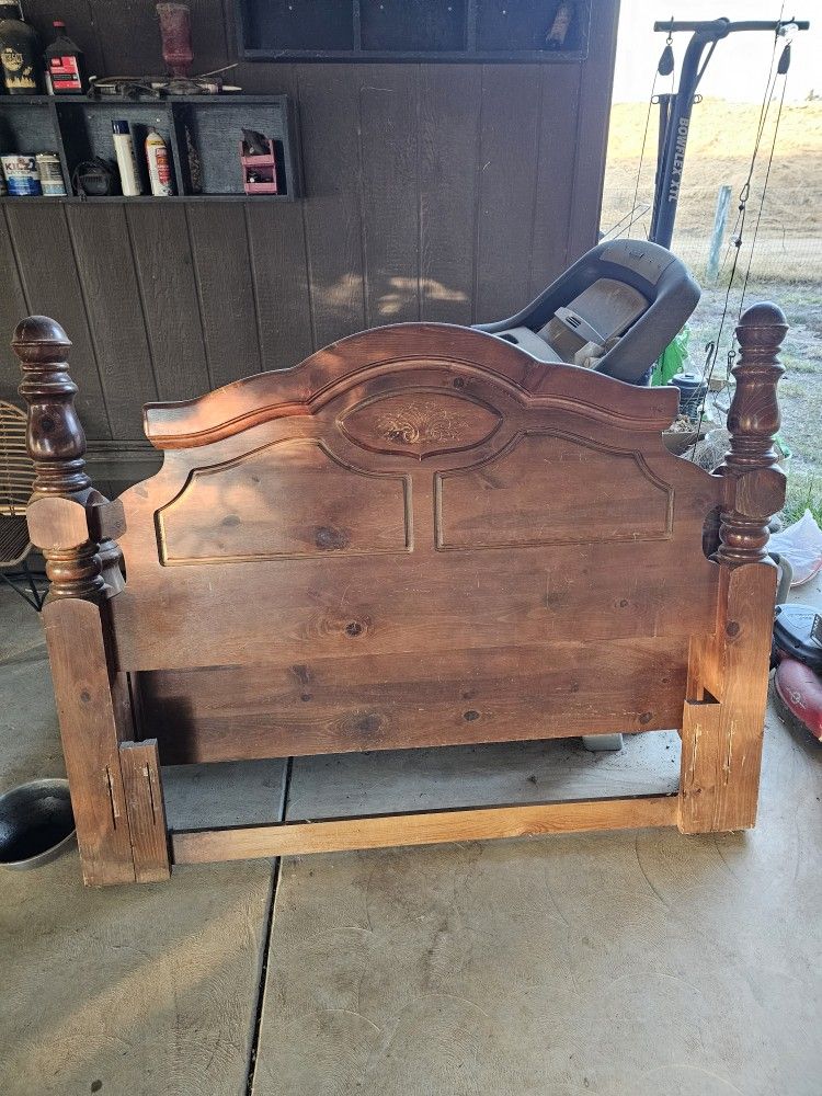 Antique Wooden Bed Frame 