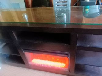 Tv stand with fireplace