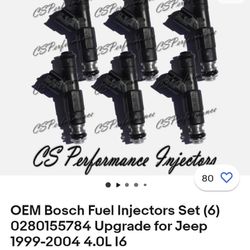 Bosch Fuel Injectors 99-04 Jeep 4.0