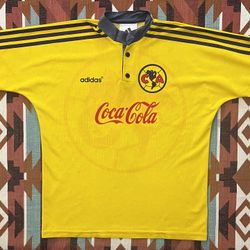 Vintage Liga MX 90’s Adidas Aguilas del América Jersey YOUTH XL / Men’s Small