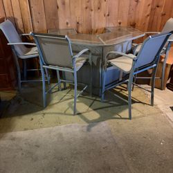 Five Piece Patio Bar Set