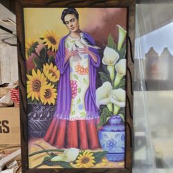 Frida Wooden Framed Art