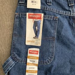 New Wrangler Carpenter Jeans 34x34