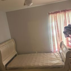 Twin Princess Bed And Night Stand 