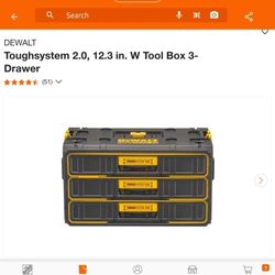 DEWALT
Toughsystem 2.0, 12.3 in. W Tool Box 3-Drawer