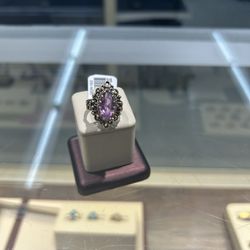 Unique Amethyst 14K Ring 
