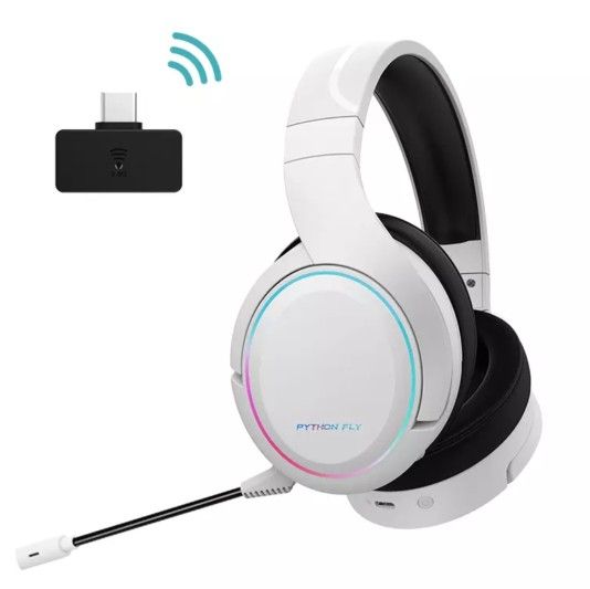 Python Fly X6 Pro 2.4G Wireless Bluetooth Gaming Headset with 3D Stereo Surround Sound Detachable Microphone Wide Compatibility